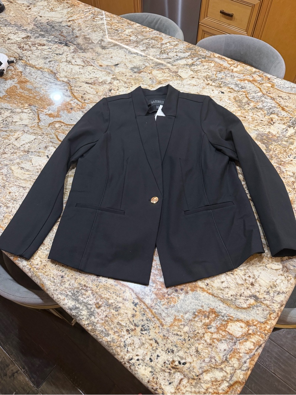 Eloquii Black Single-Button Blazer